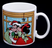 Disney Applause Mickey Minnie Mouse Christmas Mistletoe Kiss Coffee Mug